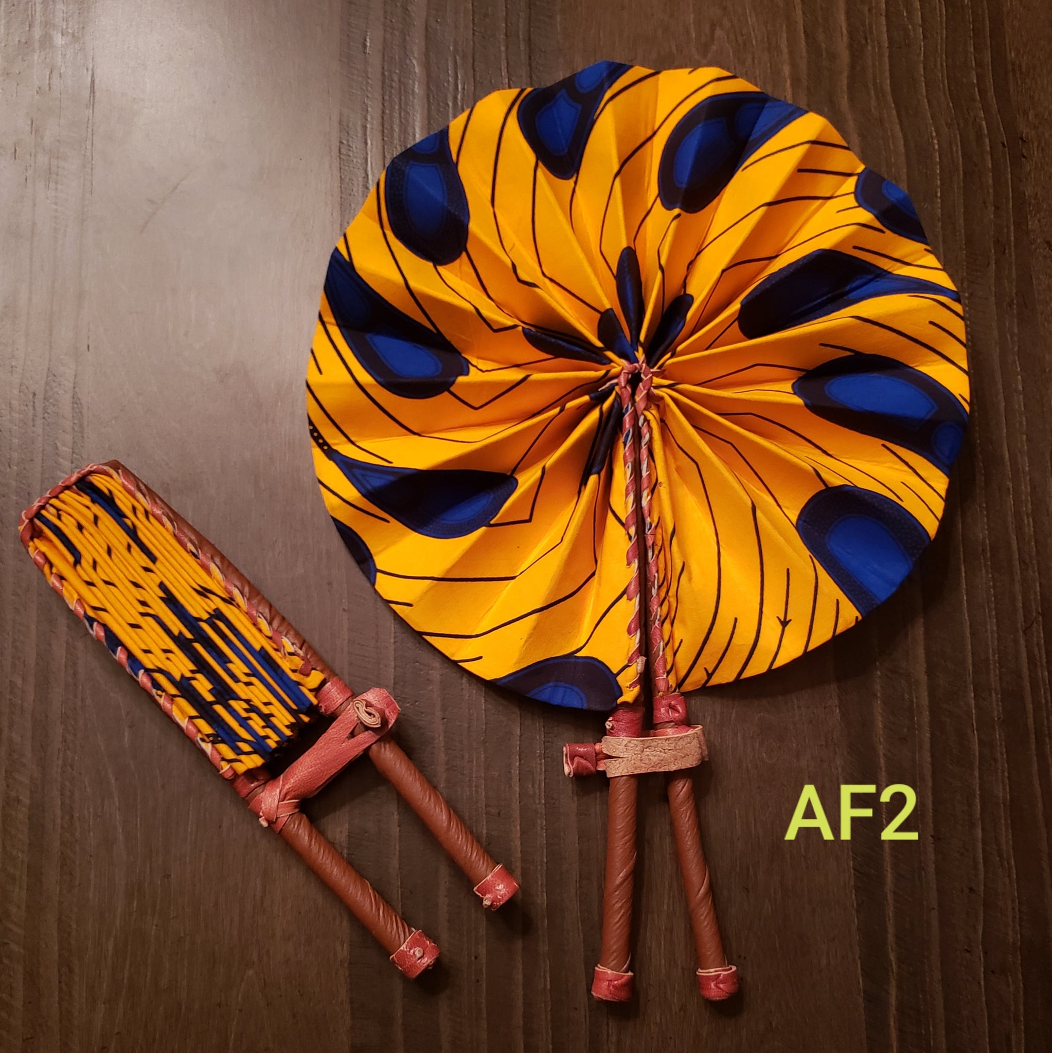 Colorful Ankra Print handmade Fan