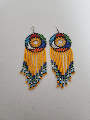 Beaded Earring-Yellow