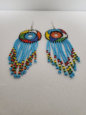 Beaded Earring-Blue