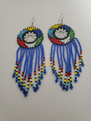 Beaded Earring-Blue