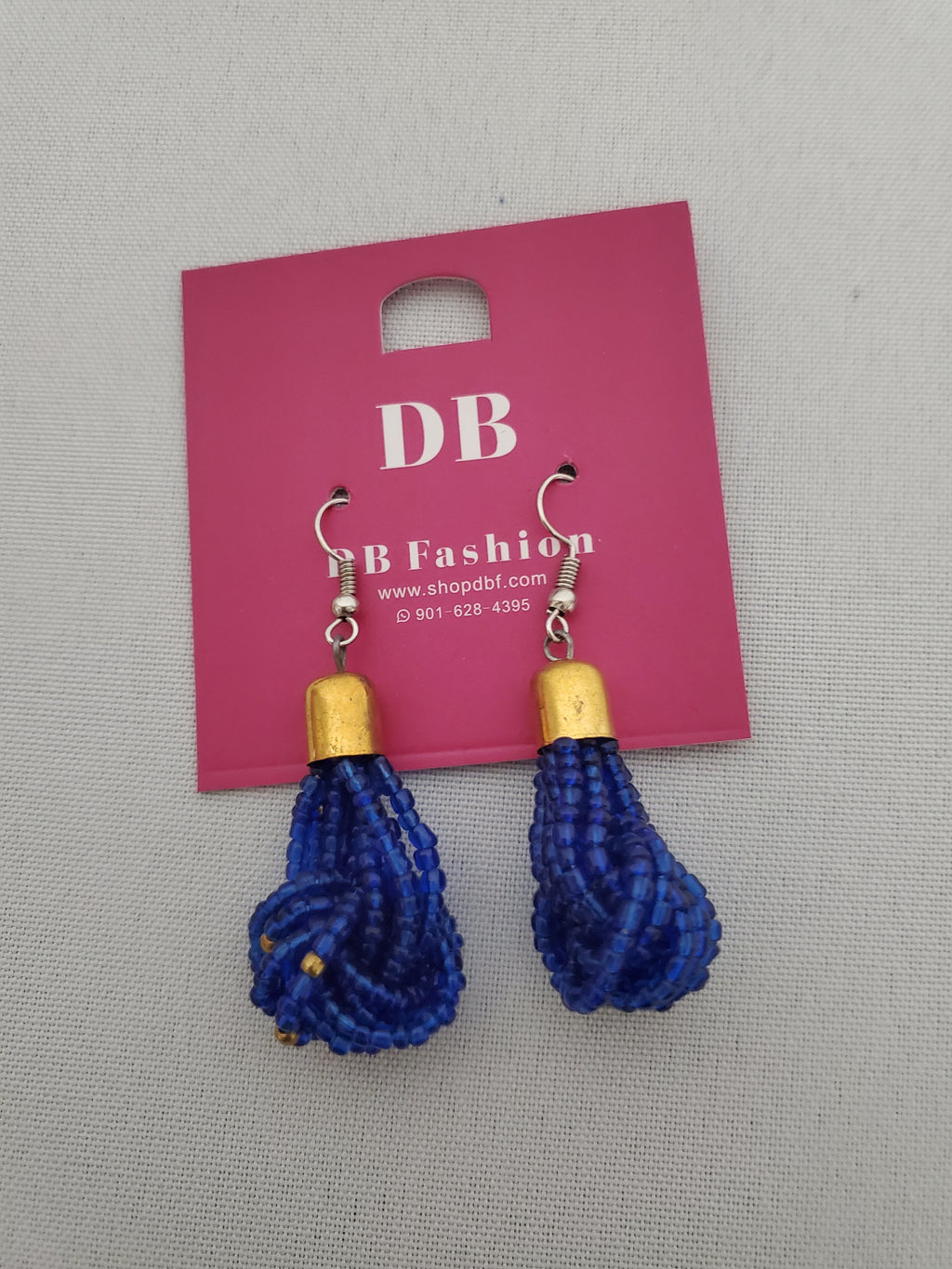 Beaded Earring- Blue