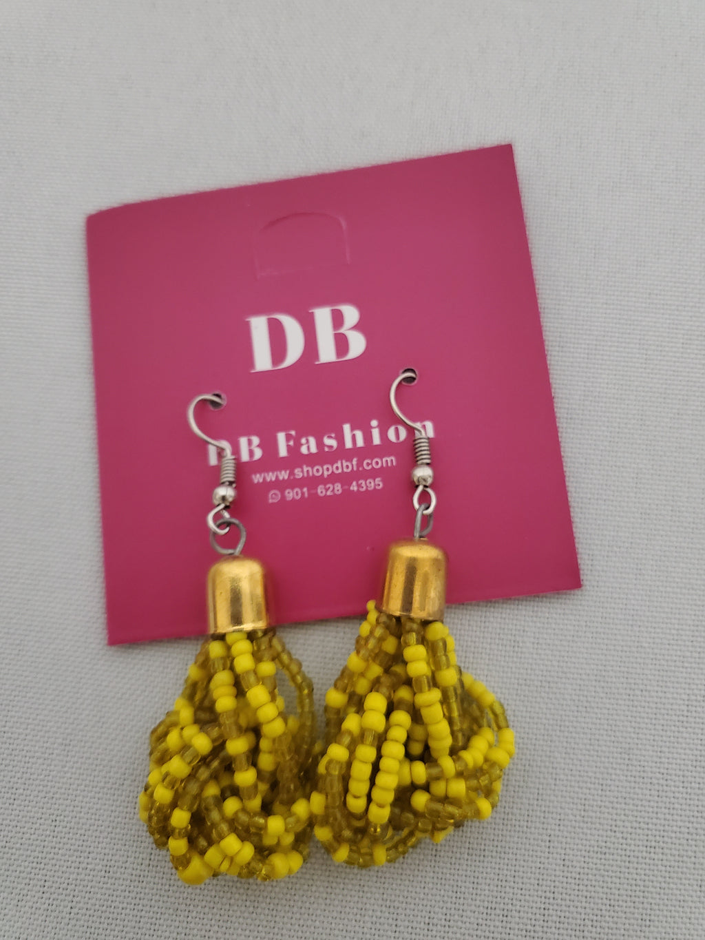 Beaded Earring-Yellow