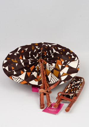 Colorful Ankra Print handmade Fan