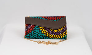 African Handmade Clutch with chain