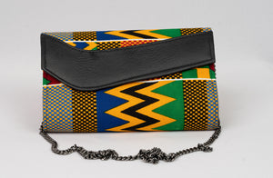 African Handmade Clutch with chain