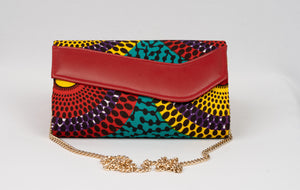 African Handmade Clutch with chain