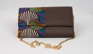 African Handmade Clutch with chain