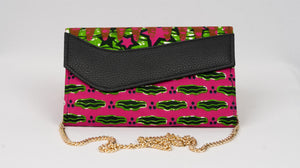 African Handmade Clutch with chain