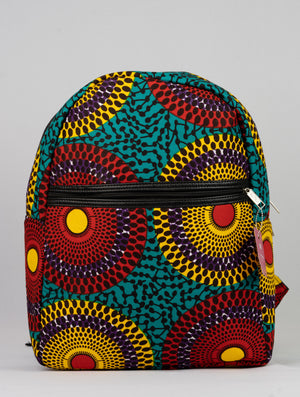 African Print Backpack