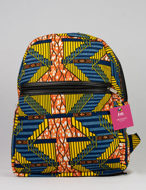 African Print Backpack