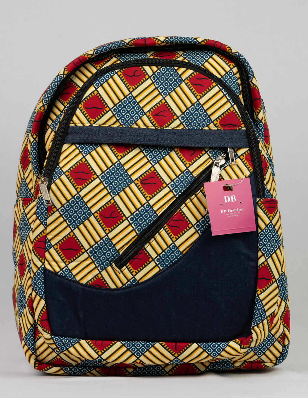 African Print Backpack