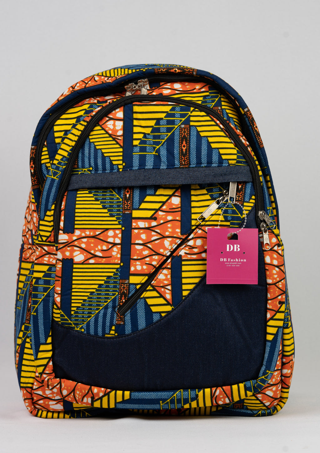 African Print Backpack