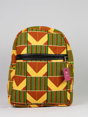 African Print Backpack