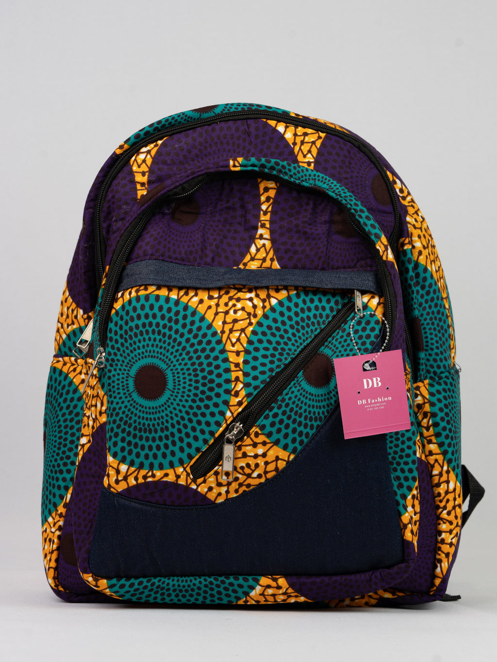 African Print Backpack