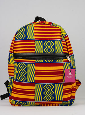 African Print Backpack