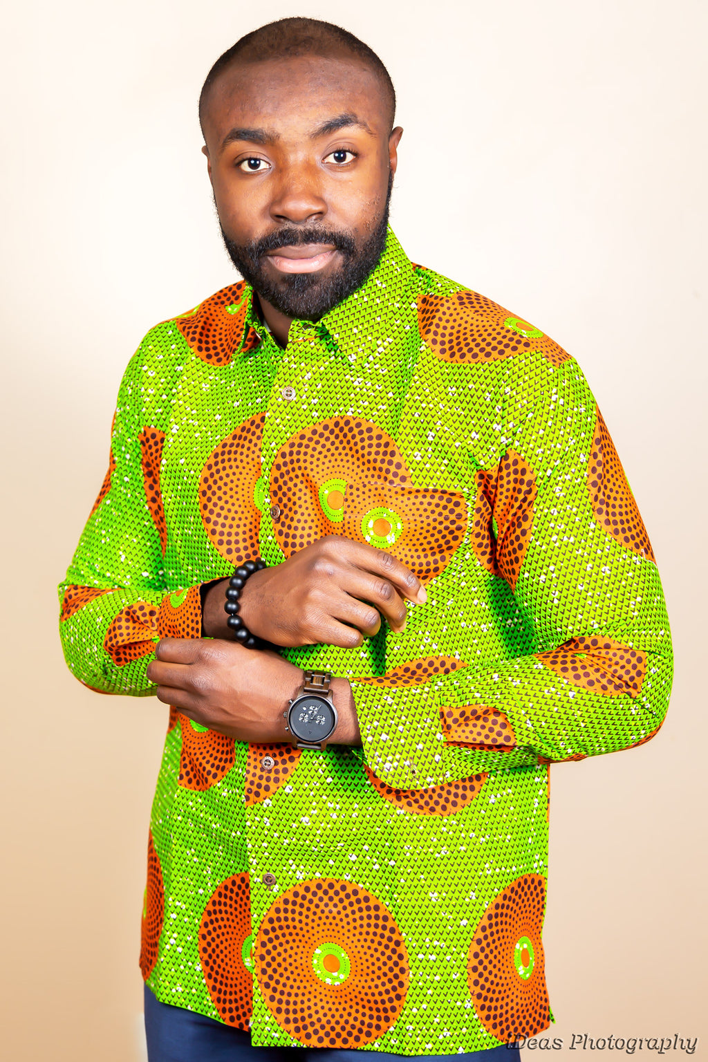 African men's long sleeve shirt