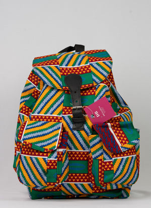 African Print Backpack