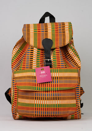 African Print Backpack