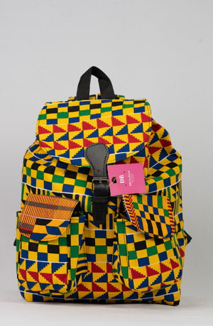 African Print Backpack