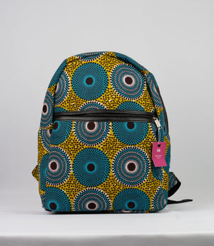 African Print Backpack