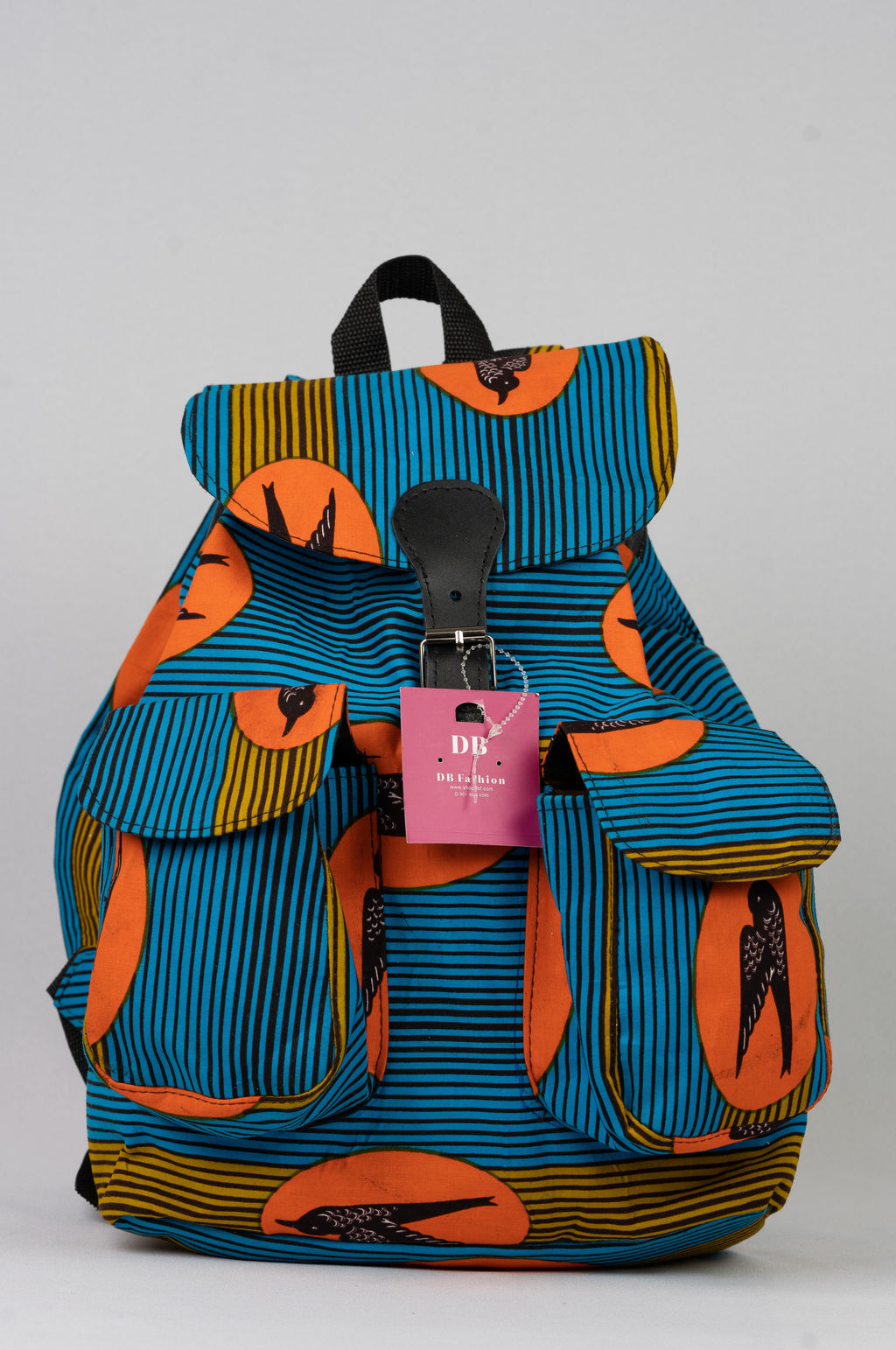 African Print Backpack