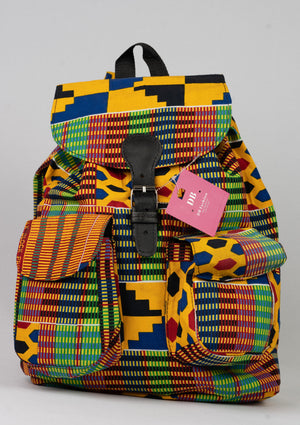 African Print Backpack