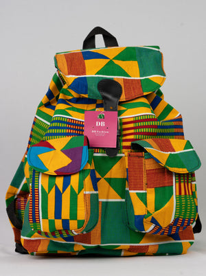 African Print Backpack