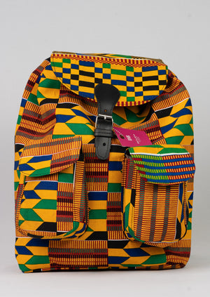 African Print Backpack