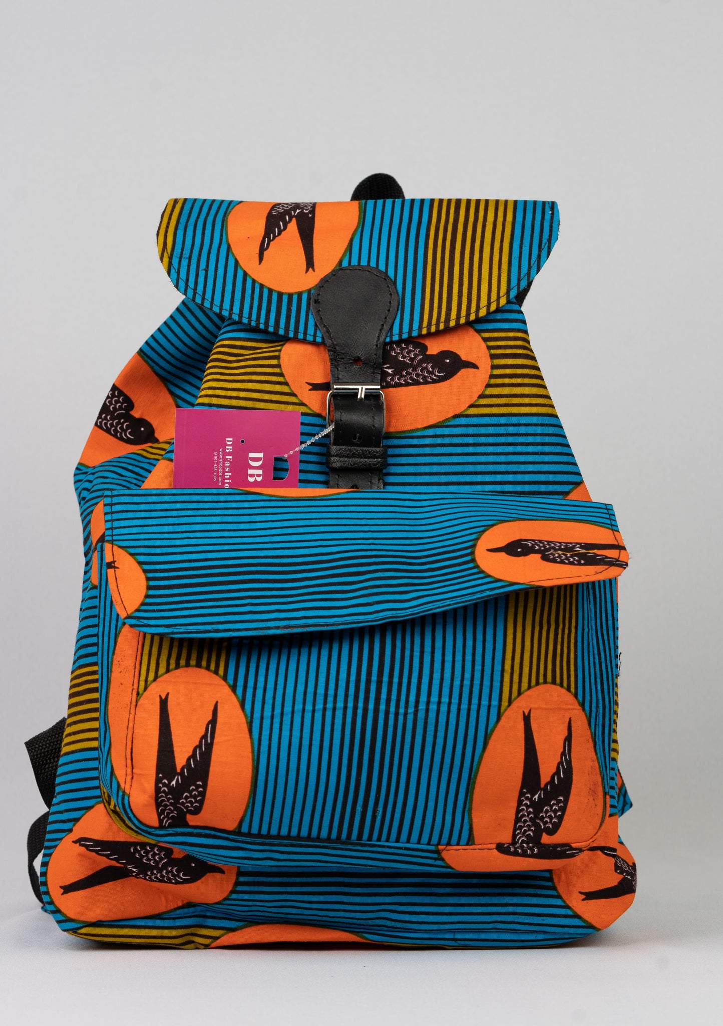 African Print Backpack