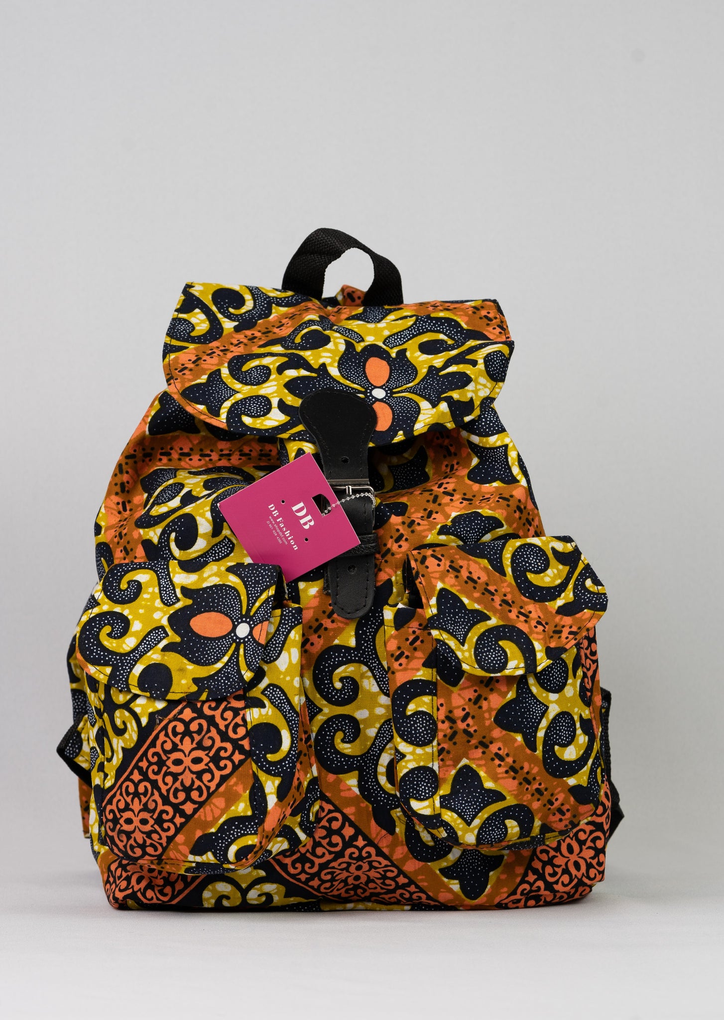 African Print Backpack