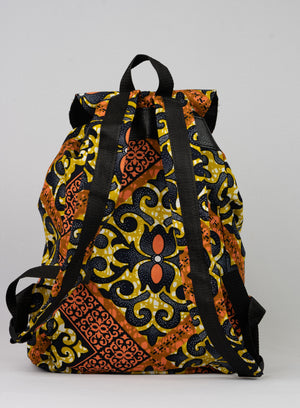 African Print Backpack