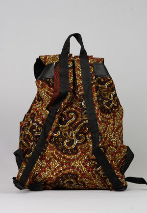 African Print Backpack