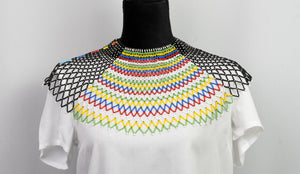 Kenyan  Beaded Cape  Necklace