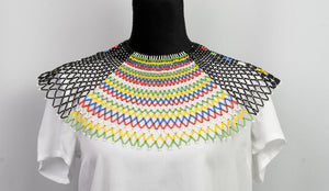 Kenyan  Beaded Cape  Necklace