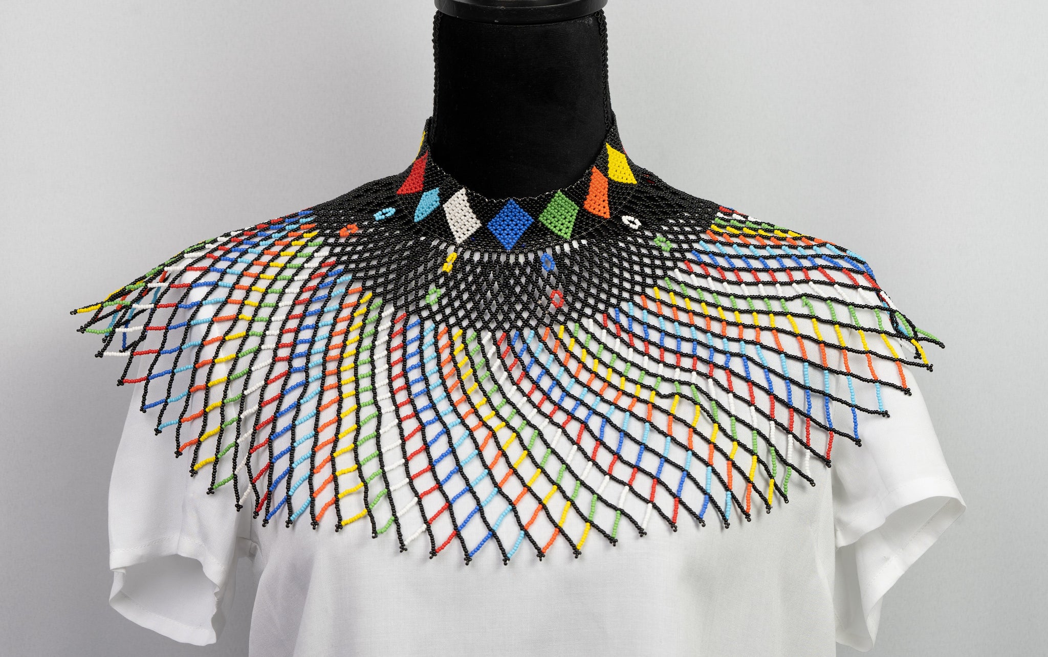 African  Beaded Cape  Necklace