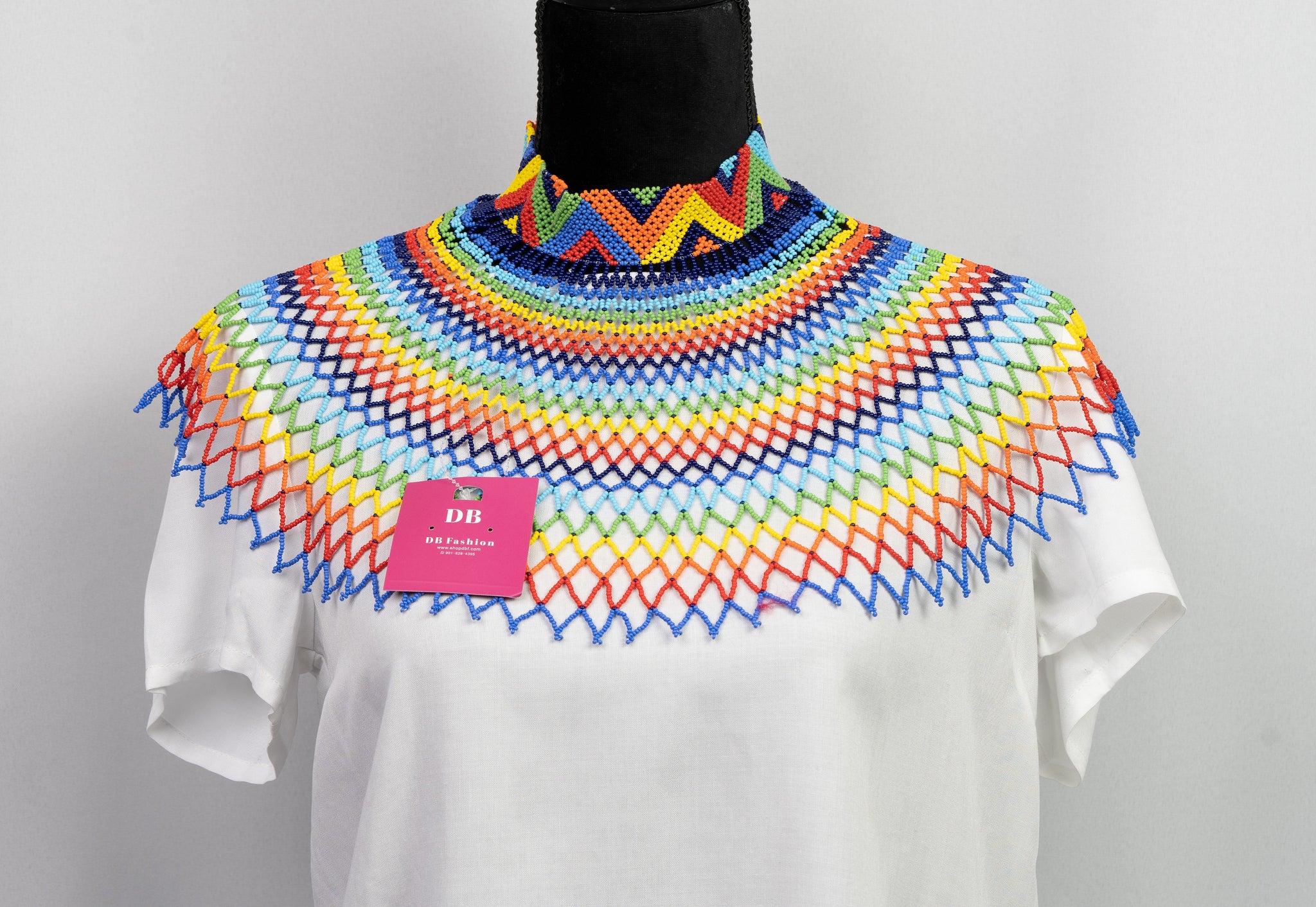 African  Beaded Cape  Necklace