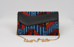 African Handmade Clutch with chain