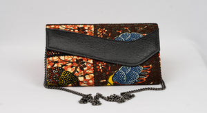 African Handmade Clutch with chain