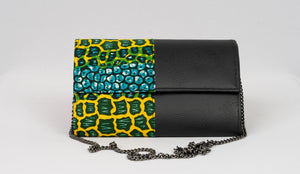 African Handmade Clutch with chain