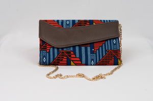 African Handmade Clutch with chain