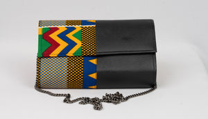 African Handmade Clutch with chain