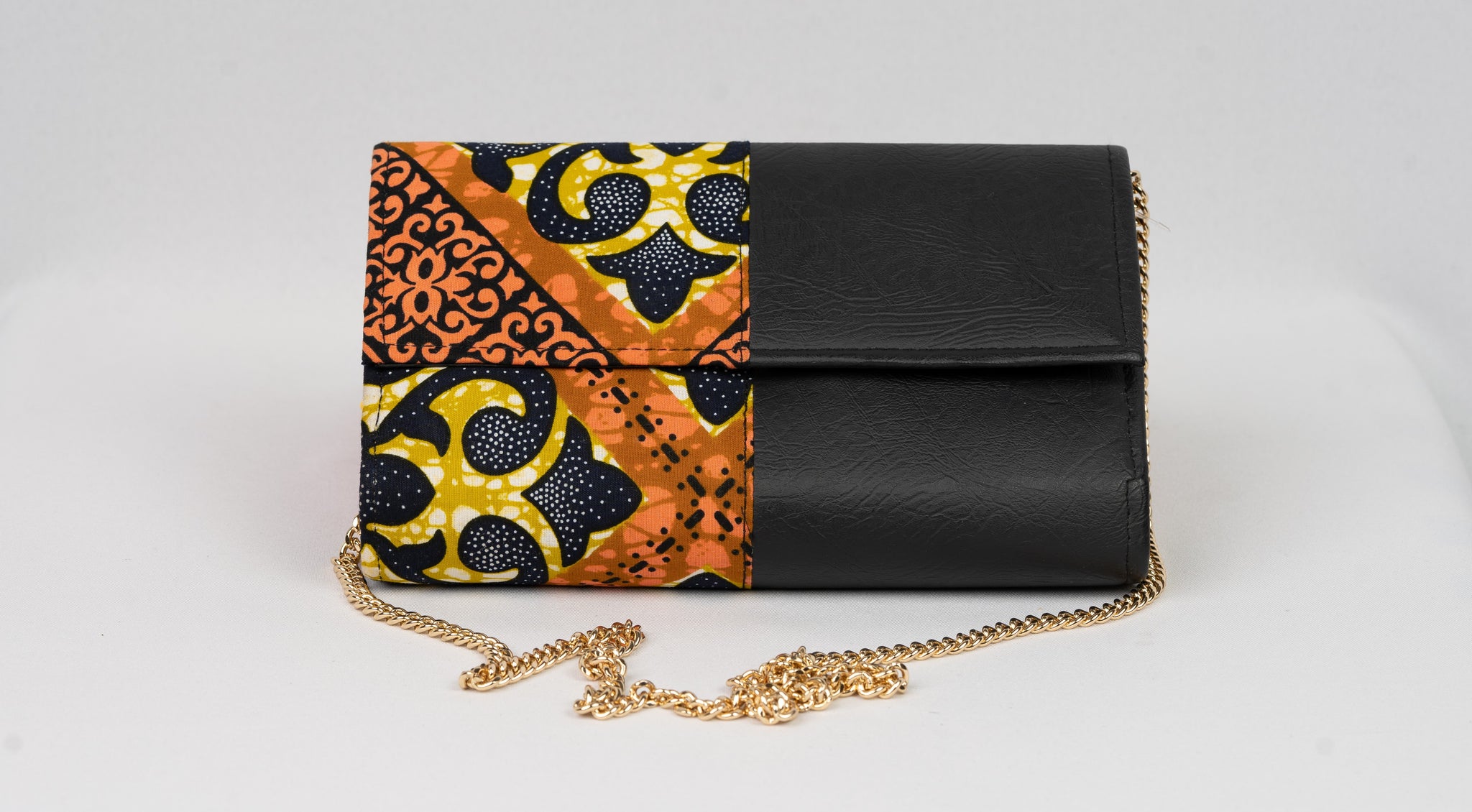 African Handmade Clutch with chain