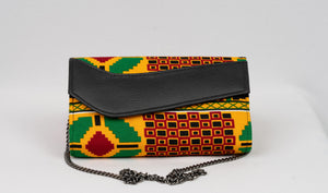 African Handmade Clutch with chain