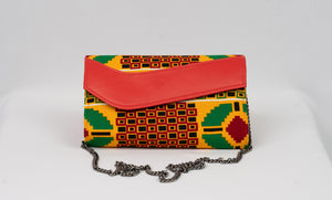 African Handmade Clutch with chain