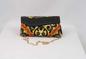 African Handmade Clutch with chain