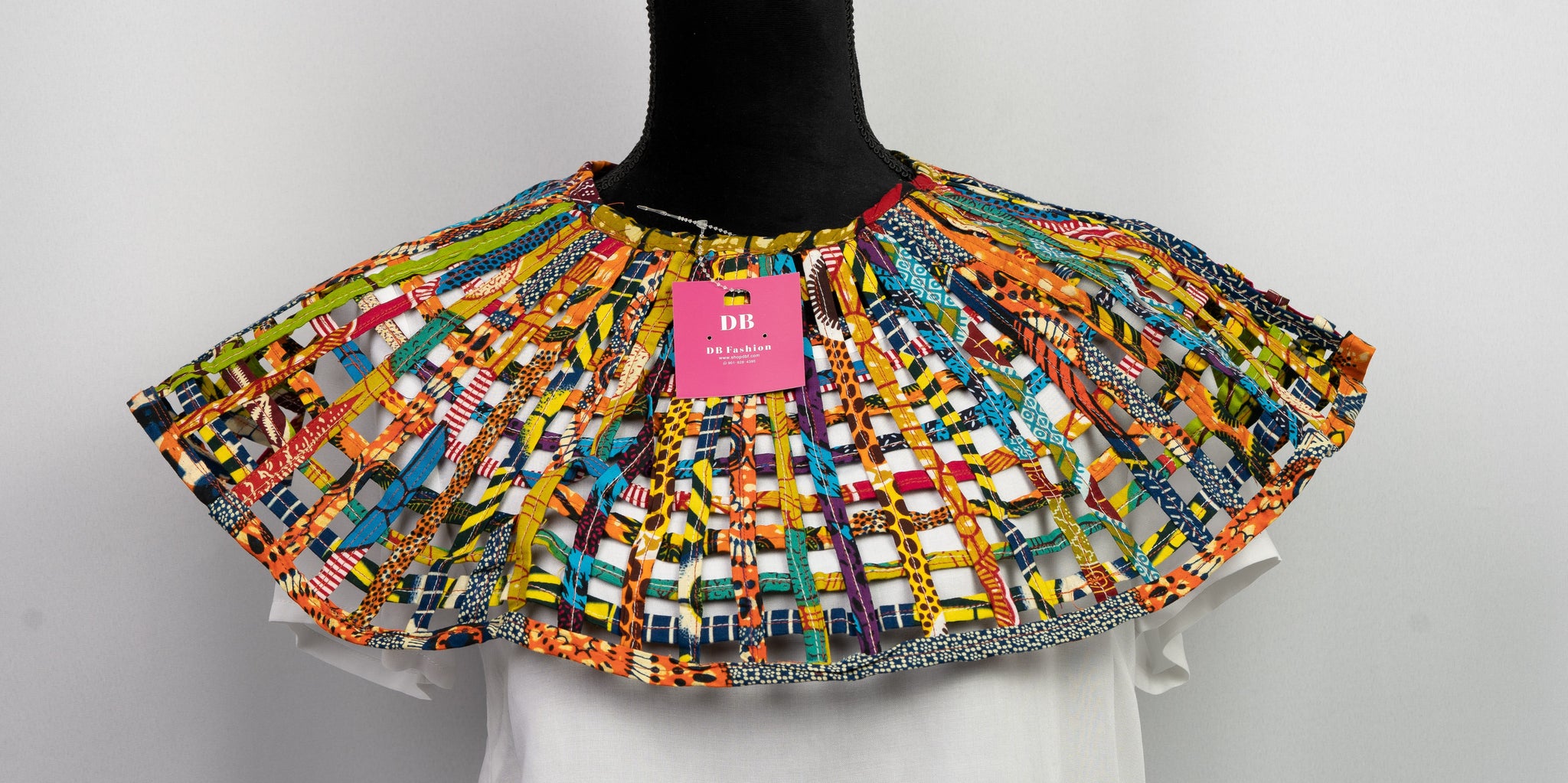 African Print  Cape  Necklace