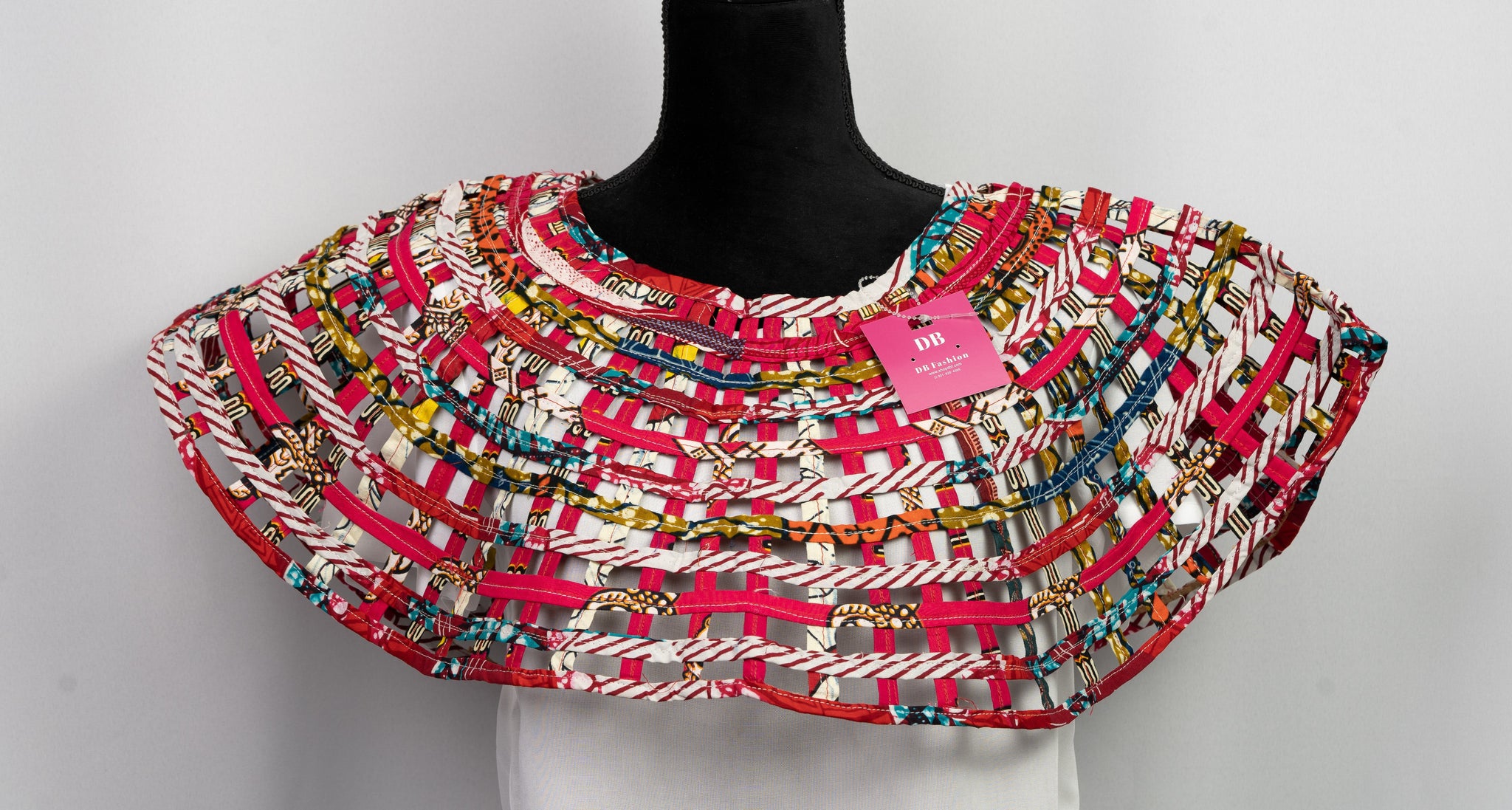 African Print  Cape  Necklace