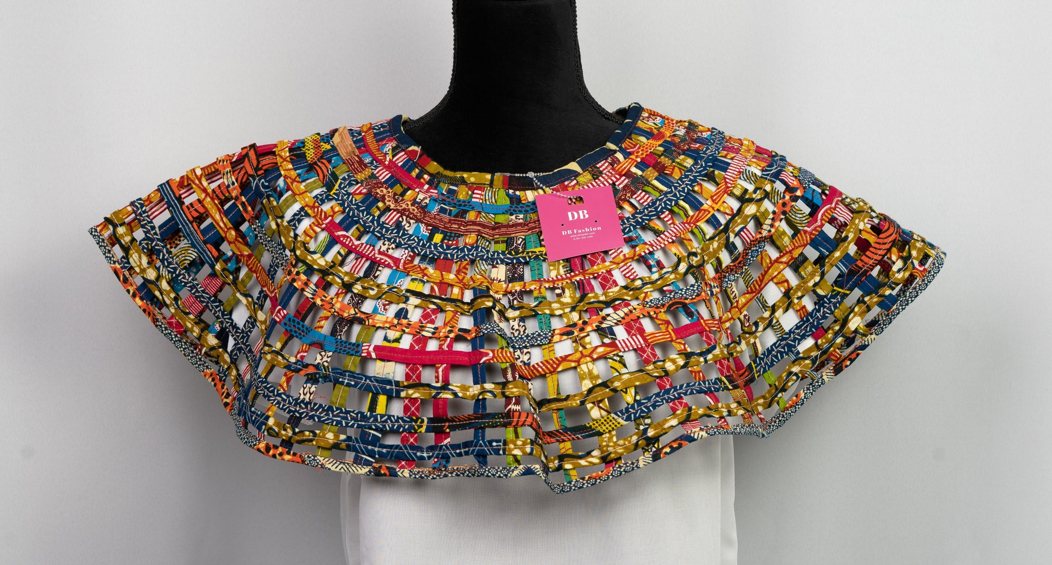 African Print  Cape  Necklace