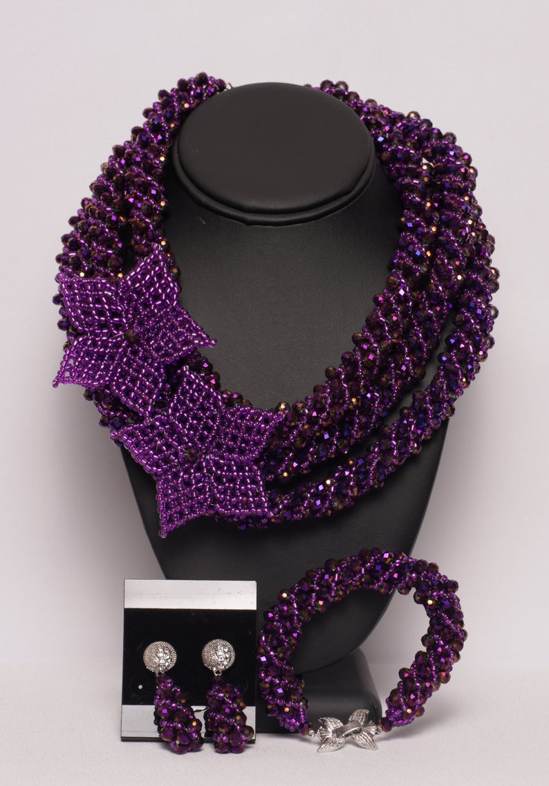 African  Beaded Jewelry set