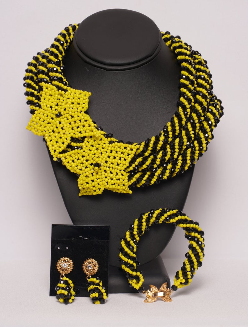 African  Beaded Jewelry set